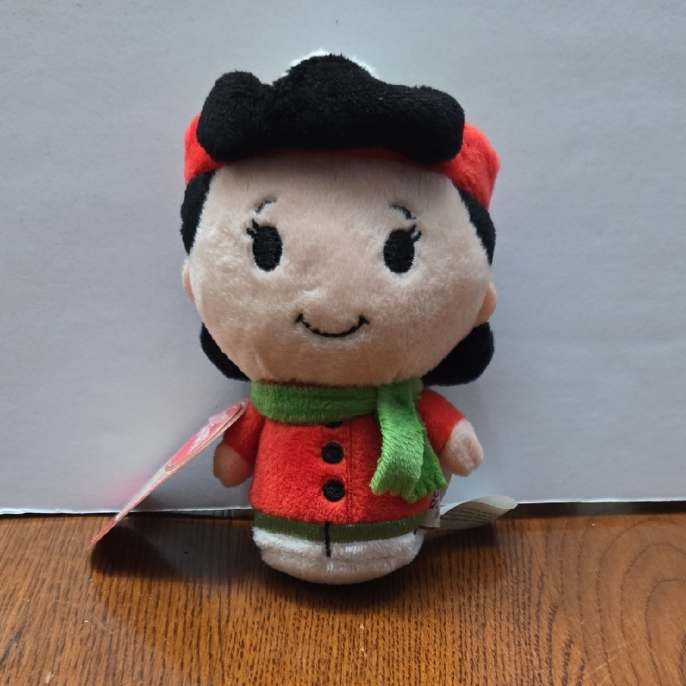 Peanuts Plush Holiday Lucy Hallmark Itty Bittys Doll with Red and Green Outfit